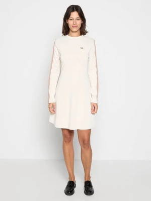 Sukienka dresowa EA7 Emporio Armani mleczny
