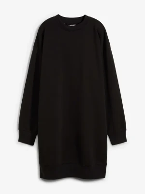 Sukienka dresowa oversized BonPrix czarny