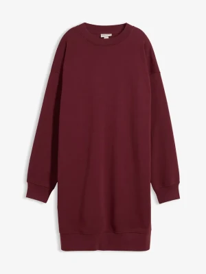 Sukienka dresowa oversized BonPrix czerwony