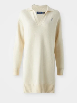 Sukienka dresowa Polo Ralph Lauren mleczny