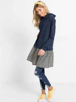 Sukienka dresowa w optyce 2 w 1 bonprix