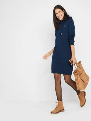 Sukienka dresowa z kapturem bonprix