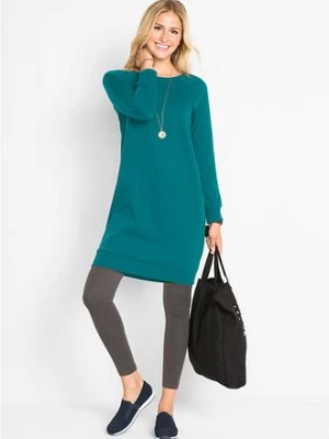 Sukienka dresowa z miękkiego materiału frotte bonprix