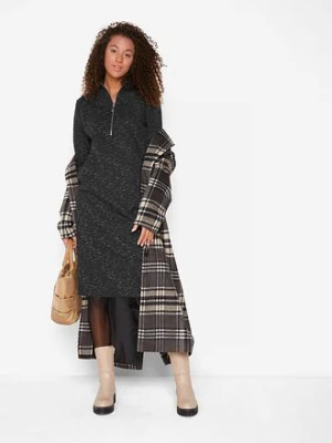 Sukienka dresowa ze stójką bonprix