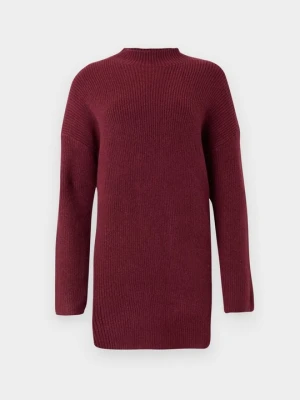 Sukienka dzianinowa Abercrombie & Fitch czerwony