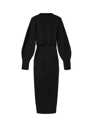Sukienka dzianinowa AllSaints czarny