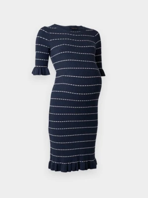 Sukienka dzianinowa Anna Field MAMA By Zalando granatowy