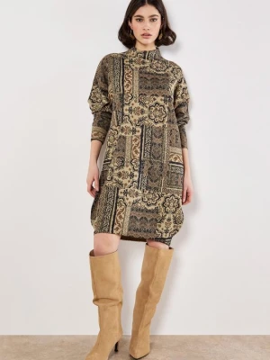 Sukienka dzianinowa Apricot khaki