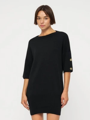 Sukienka dzianinowa Armani Exchange czarny melanż