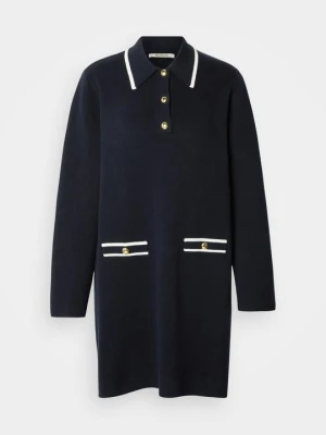 Sukienka dzianinowa Barbour granatowy