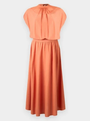 Sukienka dzianinowa Emporio Armani morelowy