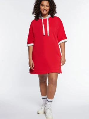 Sukienka dzianinowa Fiorella Rubino czerwony