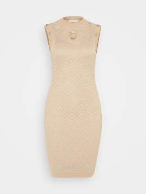 Sukienka dzianinowa Guess taupe