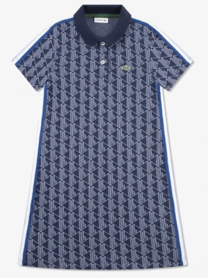 Sukienka dzianinowa Lacoste granatowy