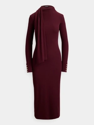 Sukienka dzianinowa Lauren Ralph Lauren bordowy