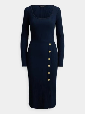 Sukienka dzianinowa Lauren Ralph Lauren granatowy