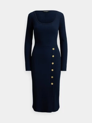 Sukienka dzianinowa Lauren Ralph Lauren granatowy
