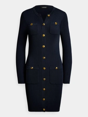 Sukienka dzianinowa Lauren Ralph Lauren granatowy