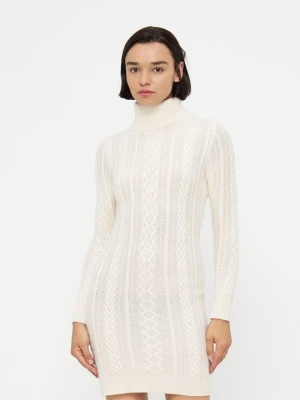 Sukienka dzianinowa Lauren Ralph Lauren mleczny