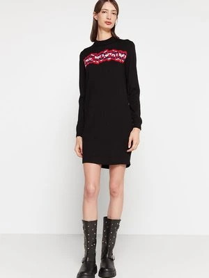 Sukienka dzianinowa LOVE MOSCHINO czarny
