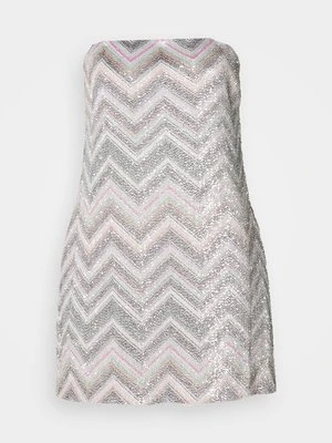 Sukienka dzianinowa Missoni srebrny