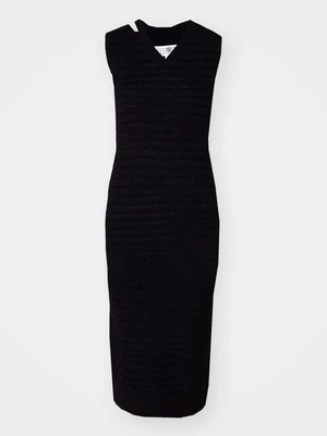 Sukienka dzianinowa MM6 Maison Margiela czarny