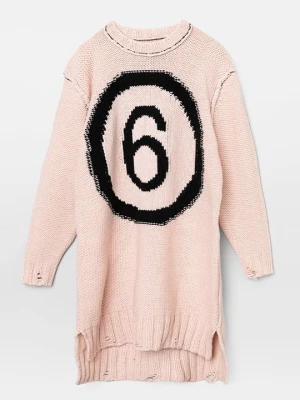 Sukienka dzianinowa MM6 Maison Margiela morelowy