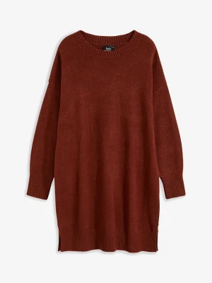 Sukienka dzianinowa oversize BonPrix brązowy