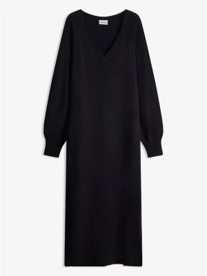 Sukienka dzianinowa oversize midi BonPrix czarny