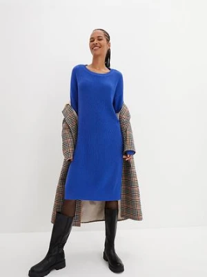 Sukienka dzianinowa oversized w prążek bonprix