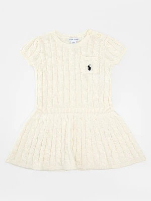 Sukienka dzianinowa Polo Ralph Lauren biały