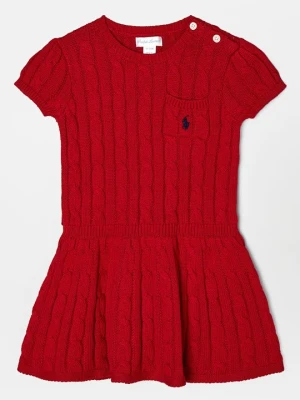 Sukienka dzianinowa Polo Ralph Lauren czerwony