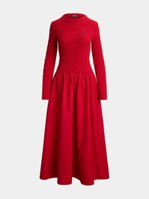 Sukienka dzianinowa Polo Ralph Lauren czerwony
