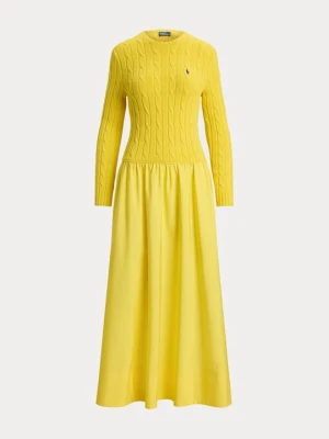 Sukienka dzianinowa Polo Ralph Lauren żółty