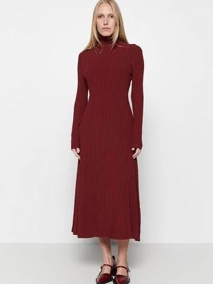 Sukienka dzianinowa Proenza Schouler bordowy