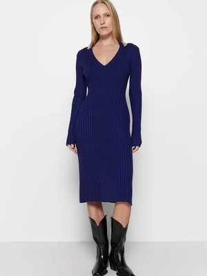 Sukienka dzianinowa Proenza Schouler granatowy