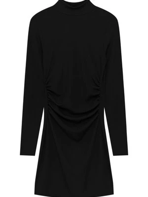 Sukienka dzianinowa PULL&BEAR czarny melanż