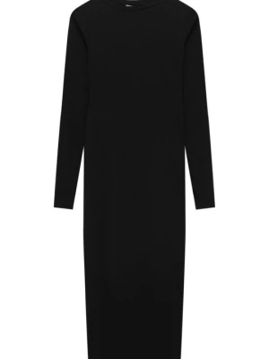 Sukienka dzianinowa PULL&BEAR czarny