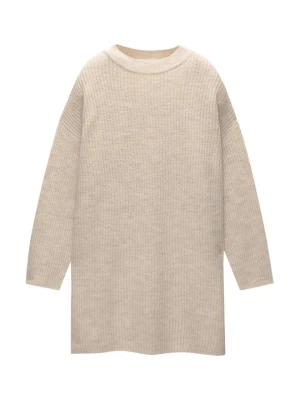 Sukienka dzianinowa PULL&BEAR piaskowy