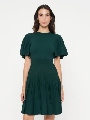 Sukienka dzianinowa Ted Baker ciemnozielony