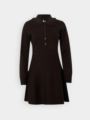 Sukienka dzianinowa The Kooples brązowy