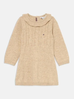 Sukienka dzianinowa Tommy Hilfiger beżowy