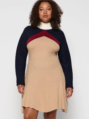 Sukienka dzianinowa Tommy Hilfiger beżowy
