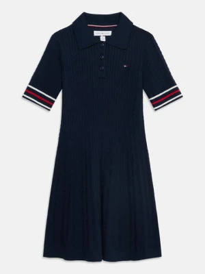 Sukienka dzianinowa Tommy Hilfiger granatowy