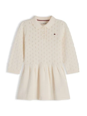Sukienka dzianinowa Tommy Hilfiger mleczny