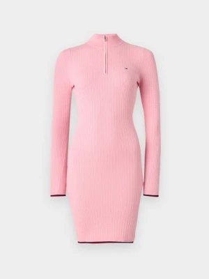 Sukienka dzianinowa Tommy Jeans różowy