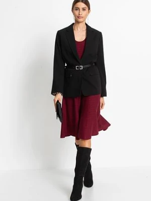 Sukienka dzianinowa z lejącej mieszanki wiskozy bonprix