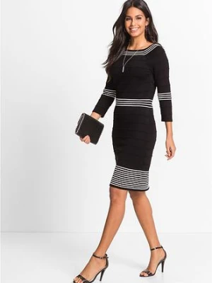 Sukienka dzianinowa z miękkiej mieszanki wiskozy bonprix