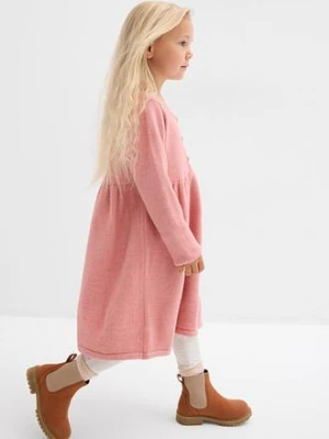 Sukienka dzianinowa z ozdobną plisą guzikową bonprix