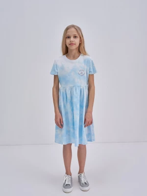 Sukienka dziewczęca z bawełny ekologicznej tie-dye Fionalka 400 BIG STAR